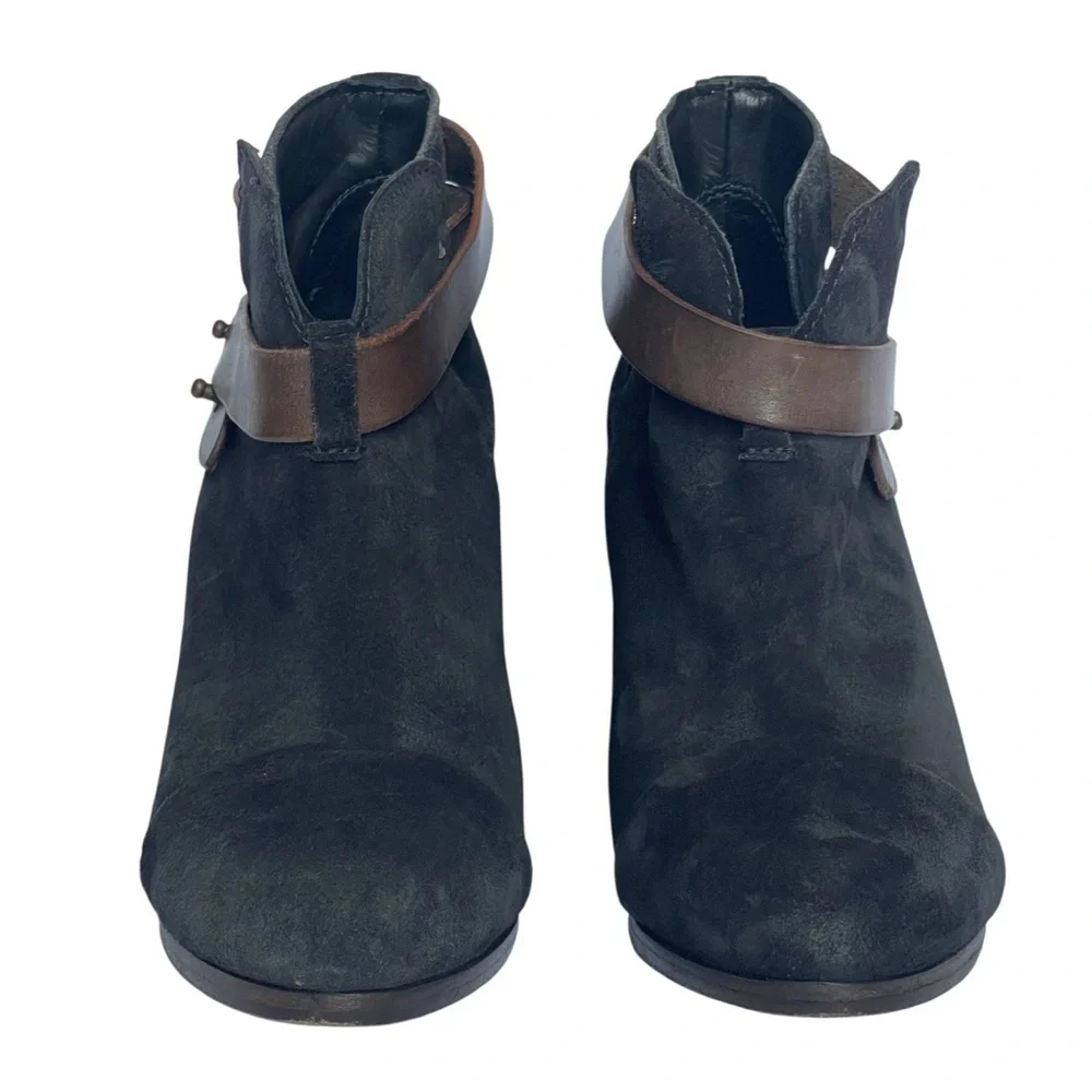 RAG & BONE HARROW BLACK SUEDE BOOTS SZ 6 MED